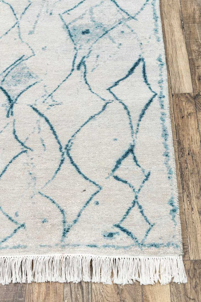 Luxury - Eternal Grey Blue Woolen Hand Knotted Premium Carpet