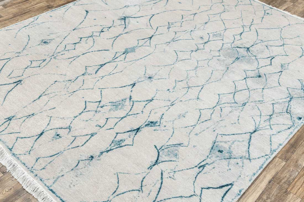 Luxury - Eternal Grey Blue Woolen Hand Knotted Premium Carpet