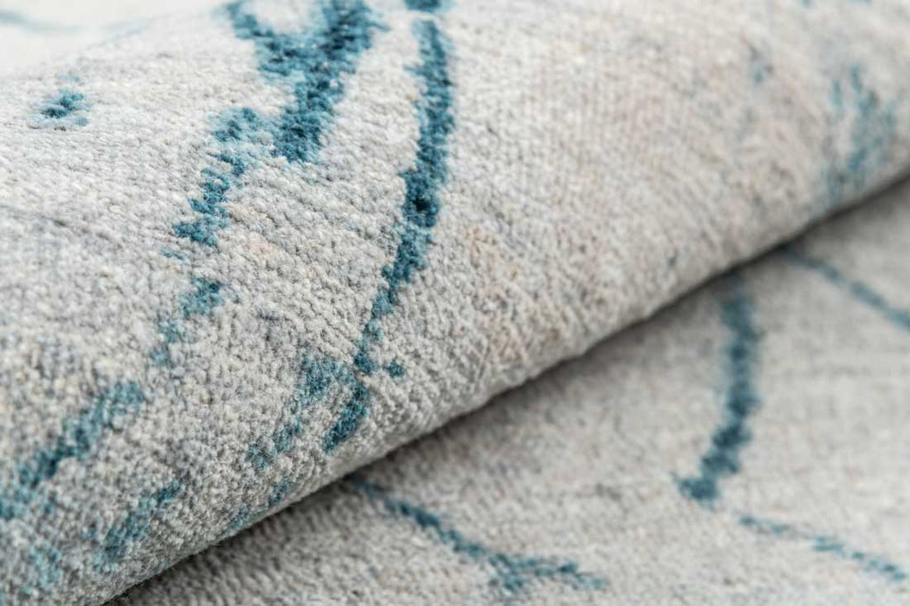 Luxury - Eternal Grey Blue Woolen Hand Knotted Premium Carpet