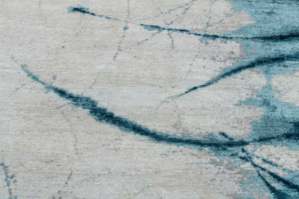 Luxury - Eternal Grey Blue Woolen Hand Knotted Premium Carpet