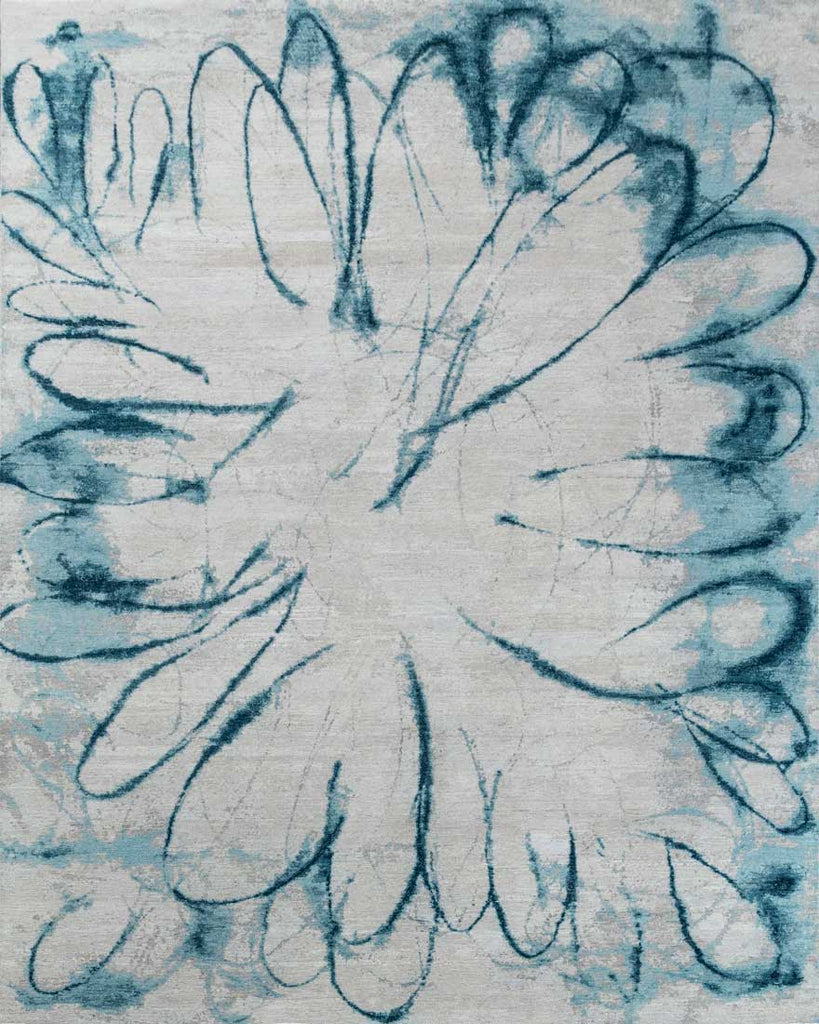 Luxury - Eternal Grey Blue Woolen Hand Knotted Premium Carpet