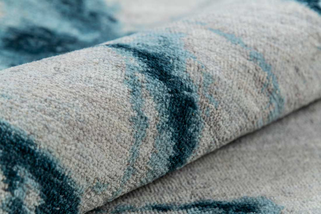 Luxury - Eternal Grey Blue Woolen Hand Knotted Premium Carpet