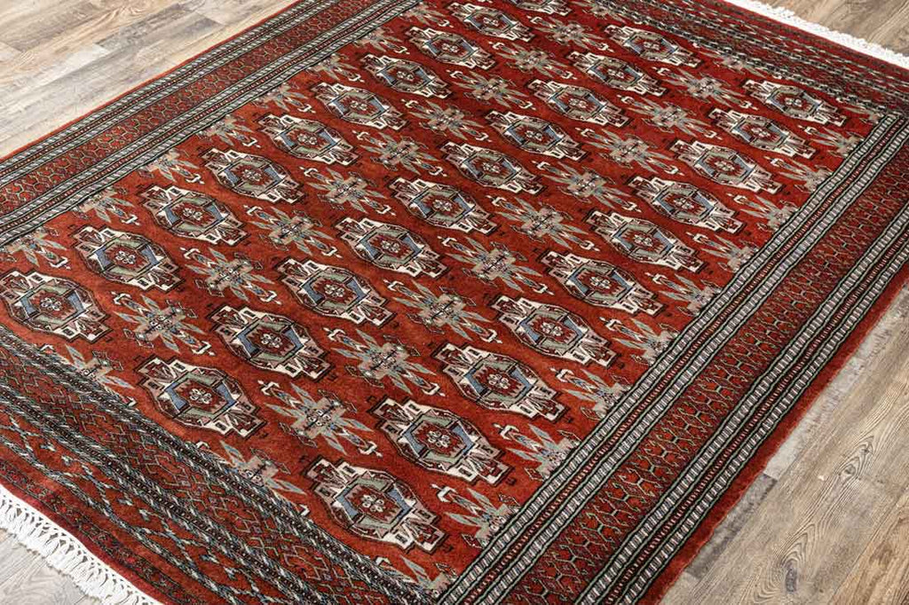 Mohar Rust Red 100% Wool Hand Knotted Carpet
