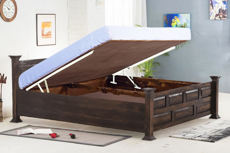 Solid Wood Jaipur Bed with Hydraulic Storage