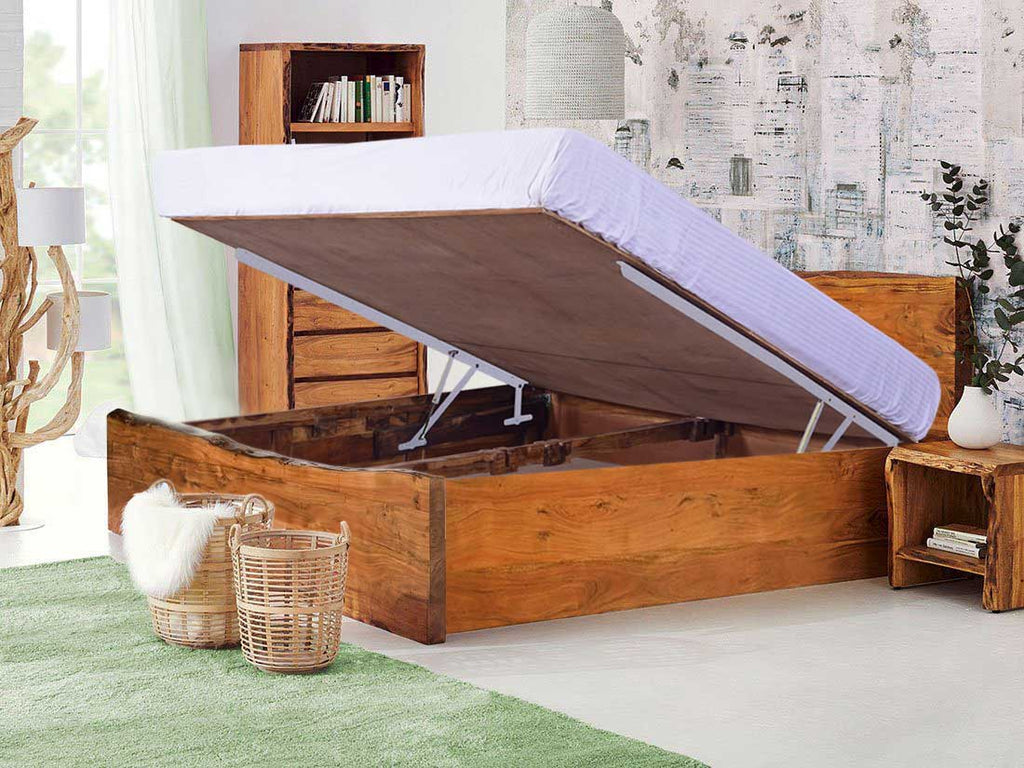Solid Wood INDIANA Live Bed with Hydraulic Storage