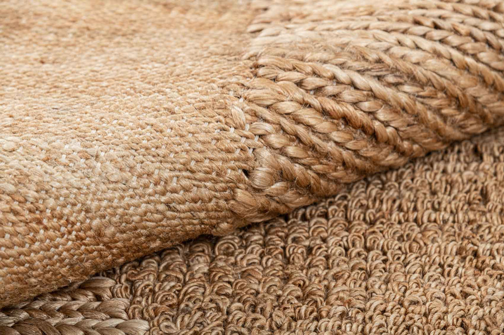 Reflection Natural Jute & Hand Carded Wool Khadi Khaddi Durrie