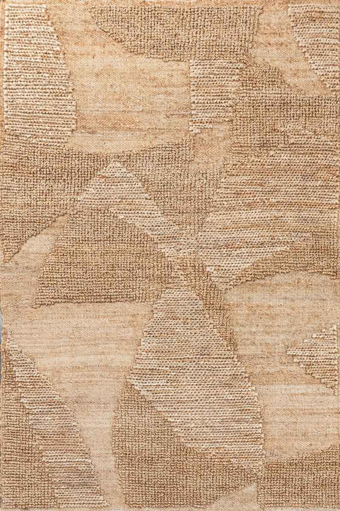 Reflection Natural Jute & Hand Carded Wool Khadi Khaddi Durrie