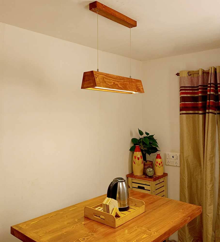 Sirius 24 Brown Wooden LED Hanging Lamp