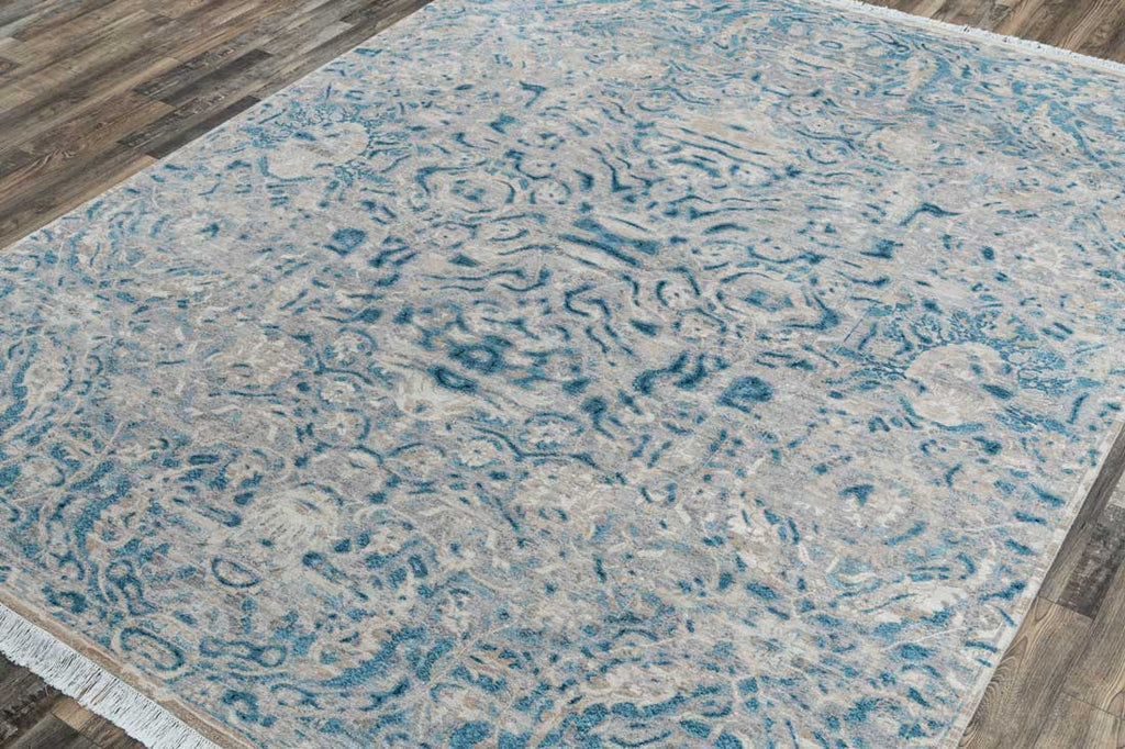 Luxury - Eternal Grey Blue Woolen Hand Knotted Premium Carpet