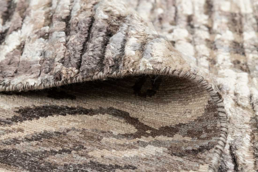 Luxury - Tribal Camel Beige Wool & Silk Hand Knotted Premium Carpet