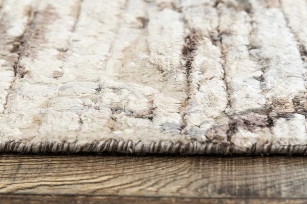 Luxury - Tribal Camel Beige Wool & Silk Hand Knotted Premium Carpet