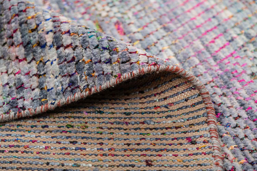 Twine Lines Multi 70% Wool & 30% Saree Silk Hand Knotted Carpet