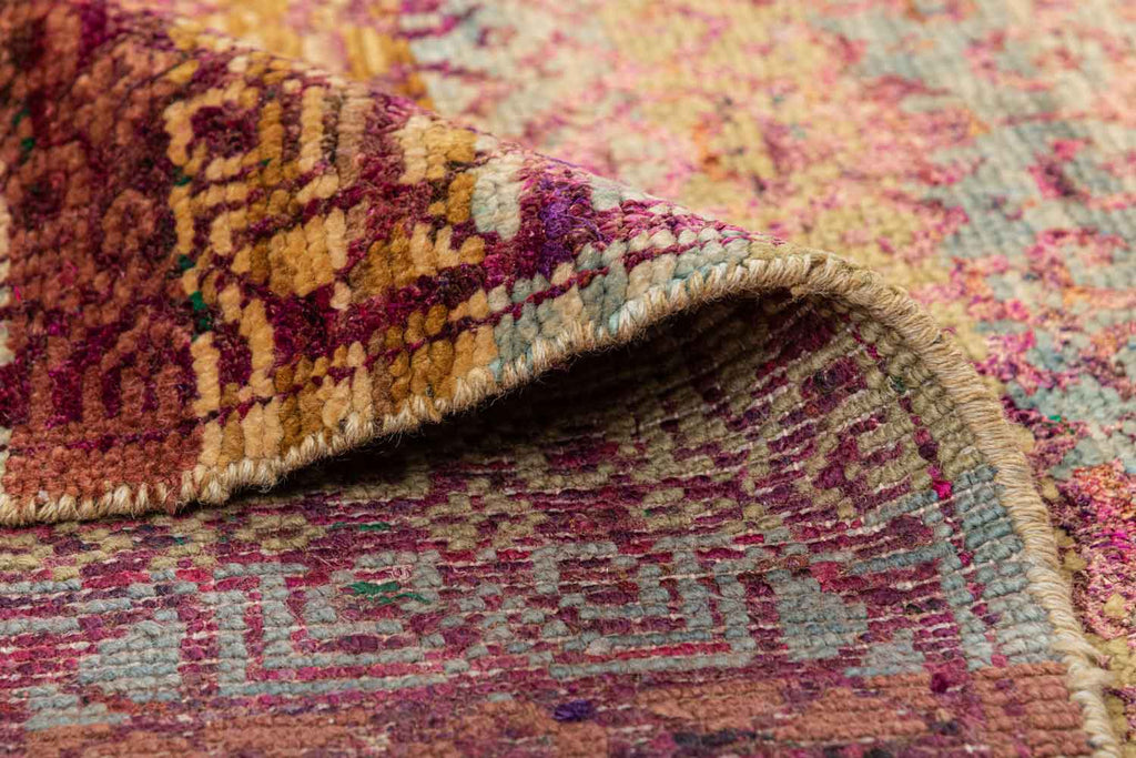 Twine Red Gold 70% Wool & 30% Saree Silk Hand Knotted Carpet