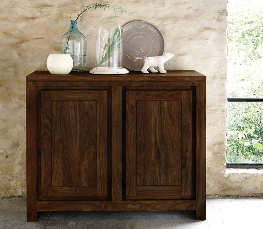 Solid Wood Voted Sideboard Walnut