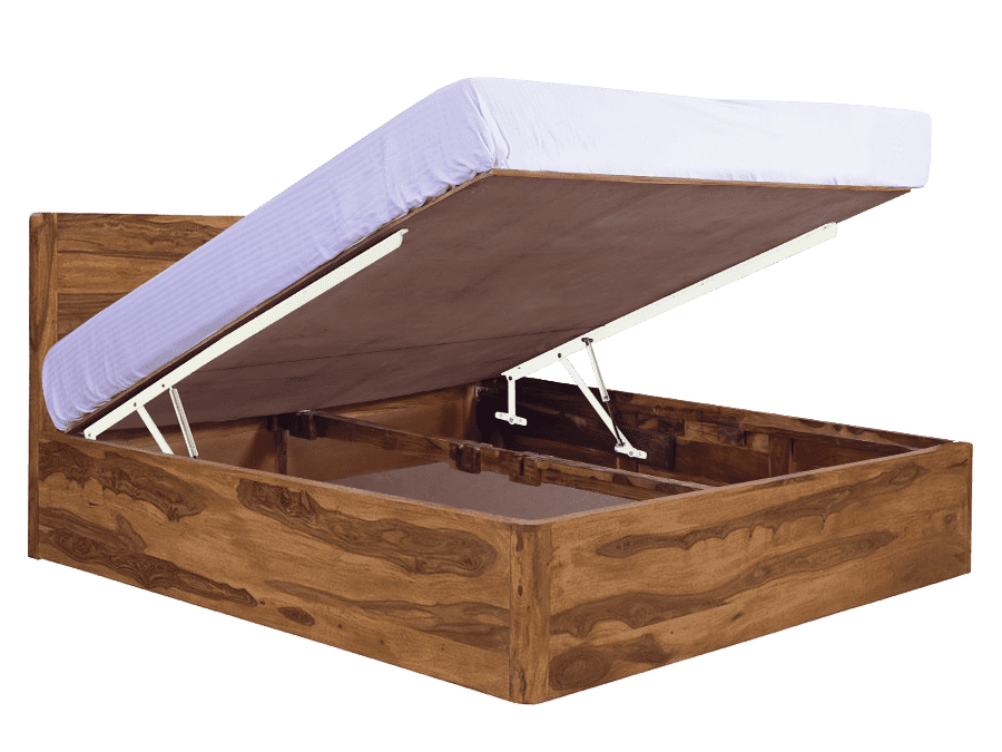 Solid Wood Curved Bed with Hydraulic Storage Buy Wooden Poster Beds