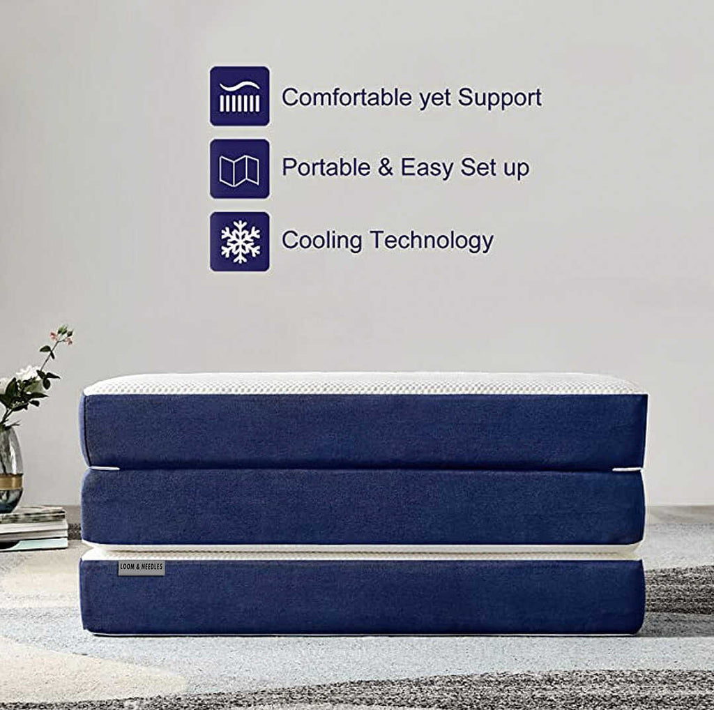 Tri-fold Memory Foam High Resilience Foam Mattress
