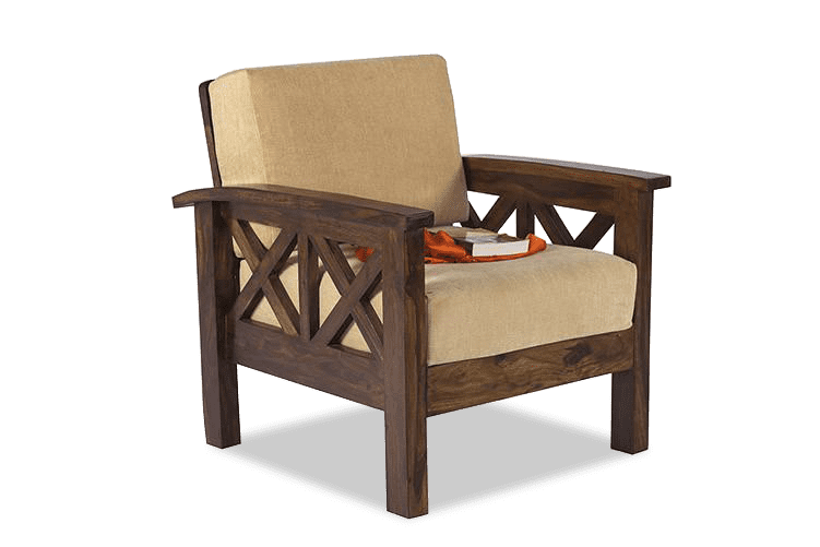 Solid Wood Criss Sofa B Single Seater