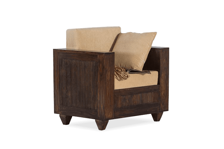 Solid Wood Maharaja Sofa Single Seater