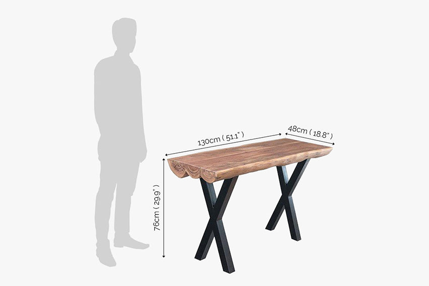 Buy Solid Wood Indiana Thar Console Table Online | New Launches Console ...