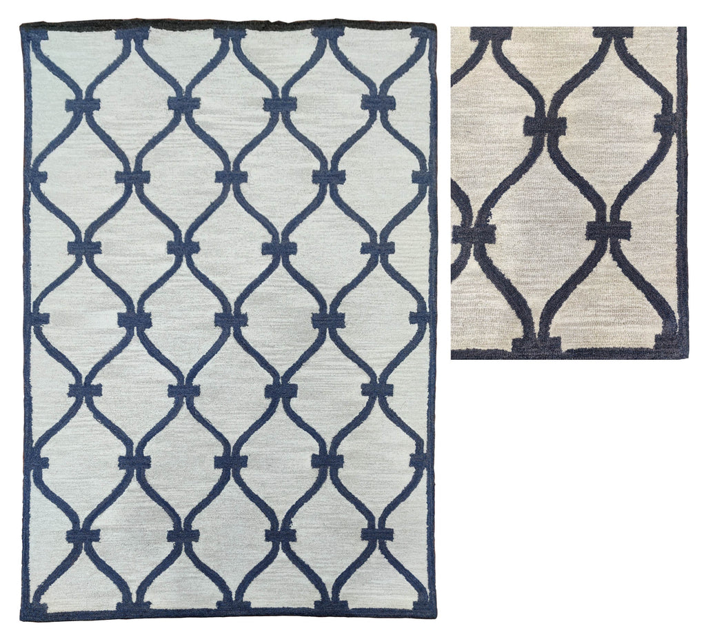 Beut Ivory Hand Tufted Wool Carpet 8 x 5