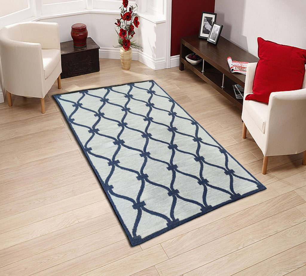 Beut Ivory Hand Tufted Wool Carpet 8 x 5