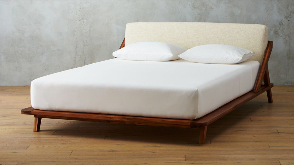 Solid Wood Bolton Platform Bed with Upholstered Headboard