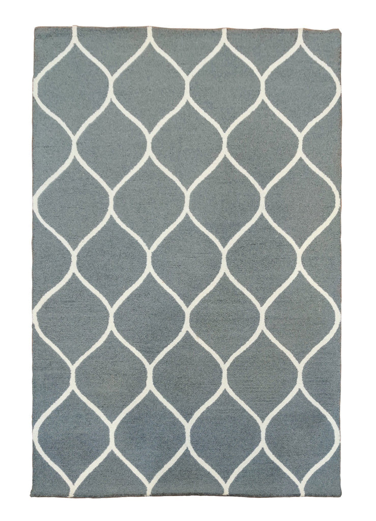 Misty Grey Hand Tufted Wool Carpet 8 x 5