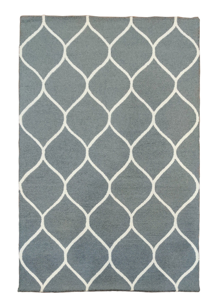 Misty Grey Hand Tufted Wool Carpet 8 x 5