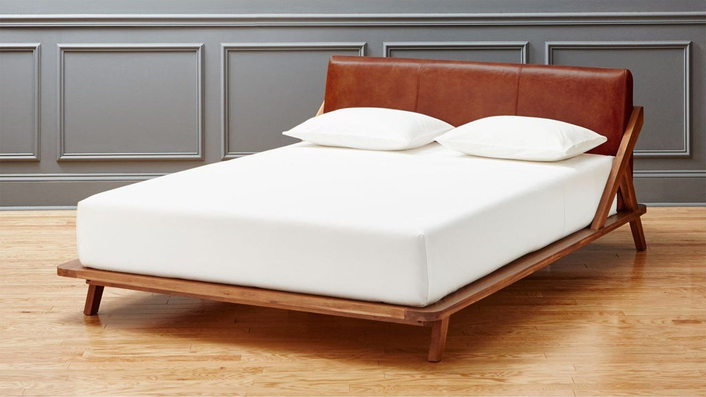 Solid Wood Bolton Platform Bed with Upholstered Headboard