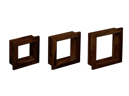 Solid Wood Wall Stand Set of 3