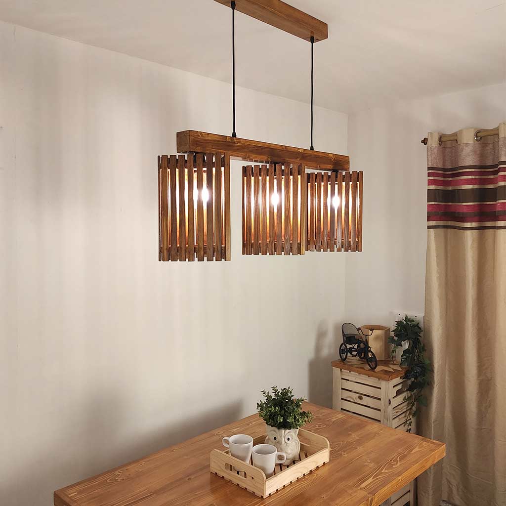 Trikona Brown 3 Series Hanging Lamp