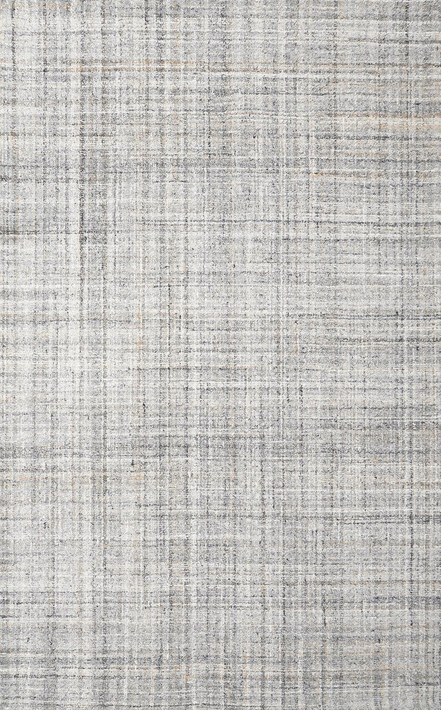 Zig-Zag M.Grey Natural Wool Hand Tufted Rug