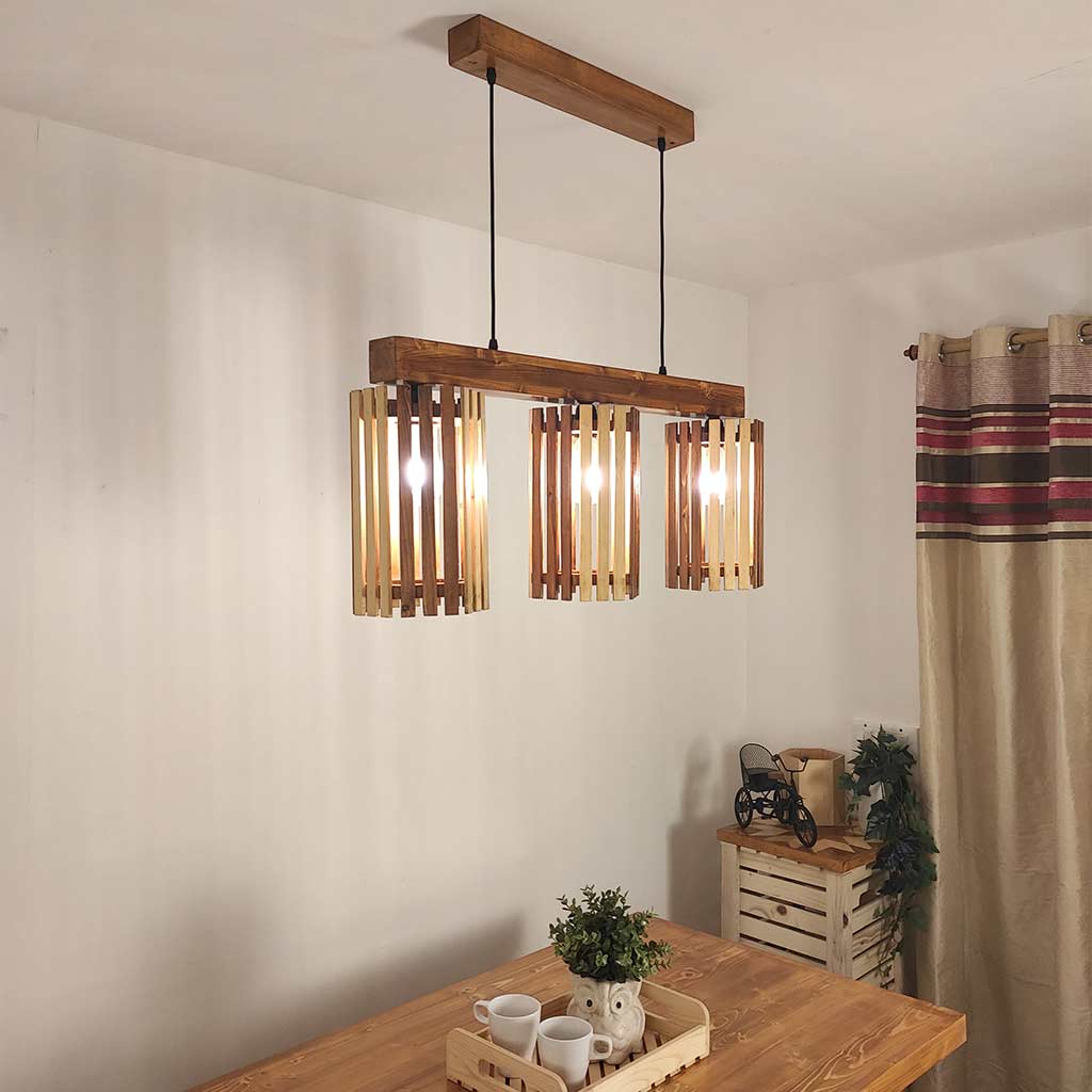 Hexa Brown 3 Series Hanging Lamp