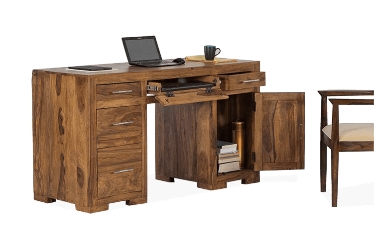 Solid Wood Cube Office Desk