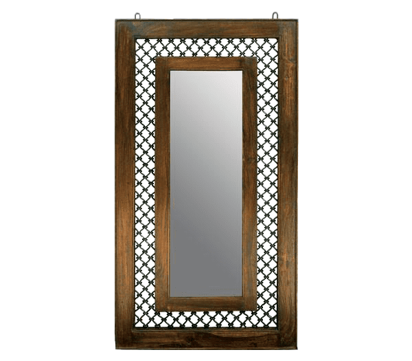 Solid Wood Jali Mirror