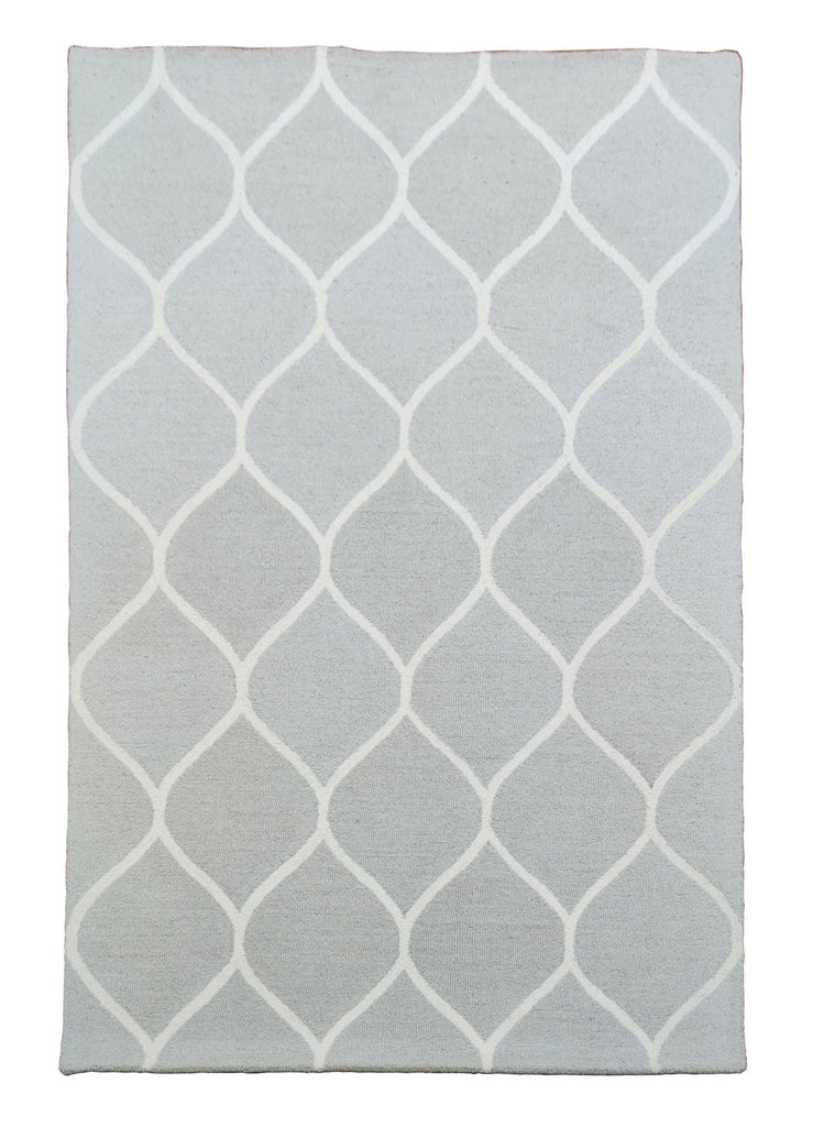 Calm Grey Hand Tufted Wool Carpet 8 x 5