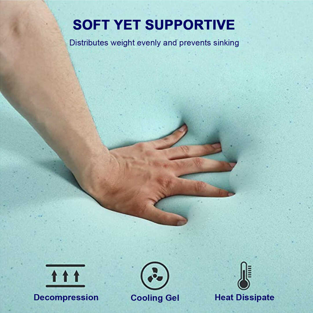 7 Zoned Body Support Gel Memory Foam Topper