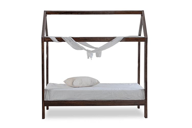 Buy Solid Wood Charlie Kids Canopy Hut Poster Bed Online In India