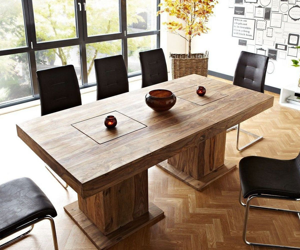 Solid Wood Frozen Dining Table