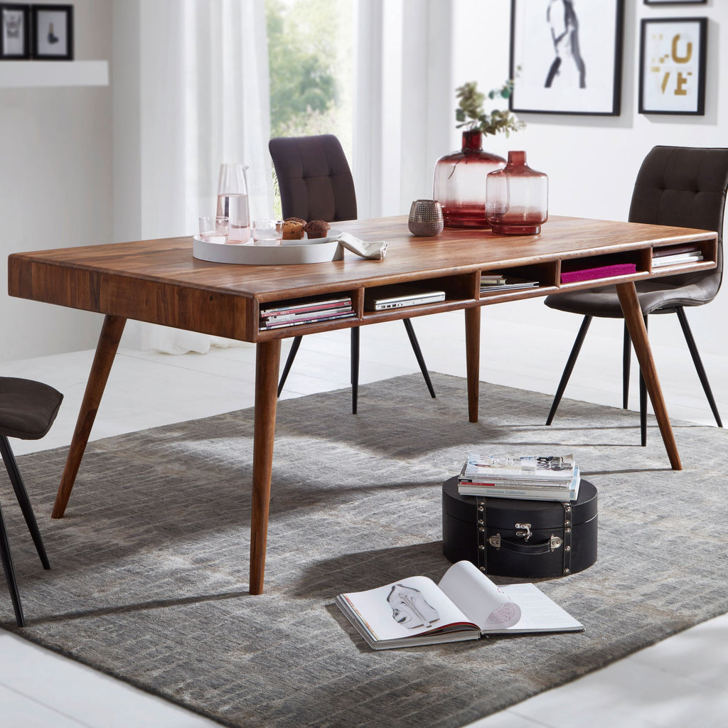 Solid Wood Eva Storage Dining Table
