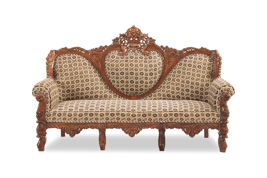 Solid Wood Czar Carved Sofa 3 Seater