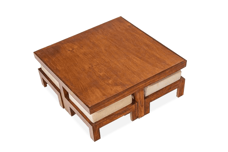 Solid Wood Cube Coffee Table Set of 5 pcs – Saraf Furniture