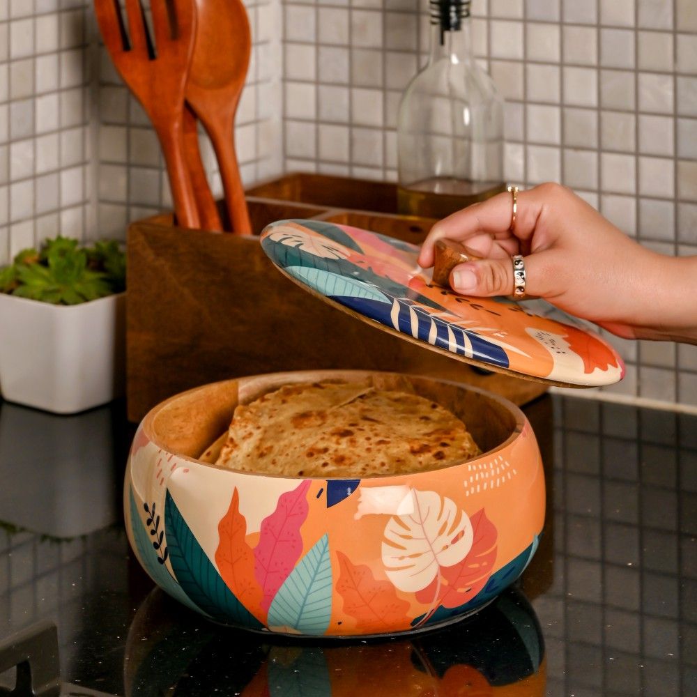 Buy Solid Wood Tropical Roti Box Online | New Launches Kitchenware ...