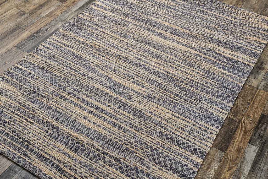 Boho Denim Blue Natural Hand Woven Carpet