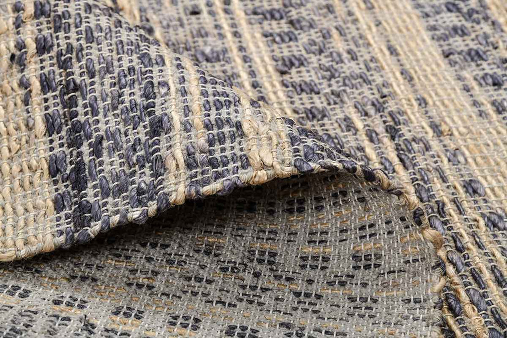 Boho Denim Blue Natural Hand Woven Carpet