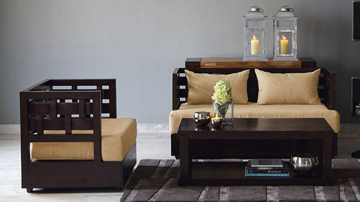 Solid Wood New Kuber Sofa Set