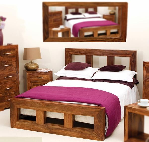 Solid Wood Bed - Cube Bed