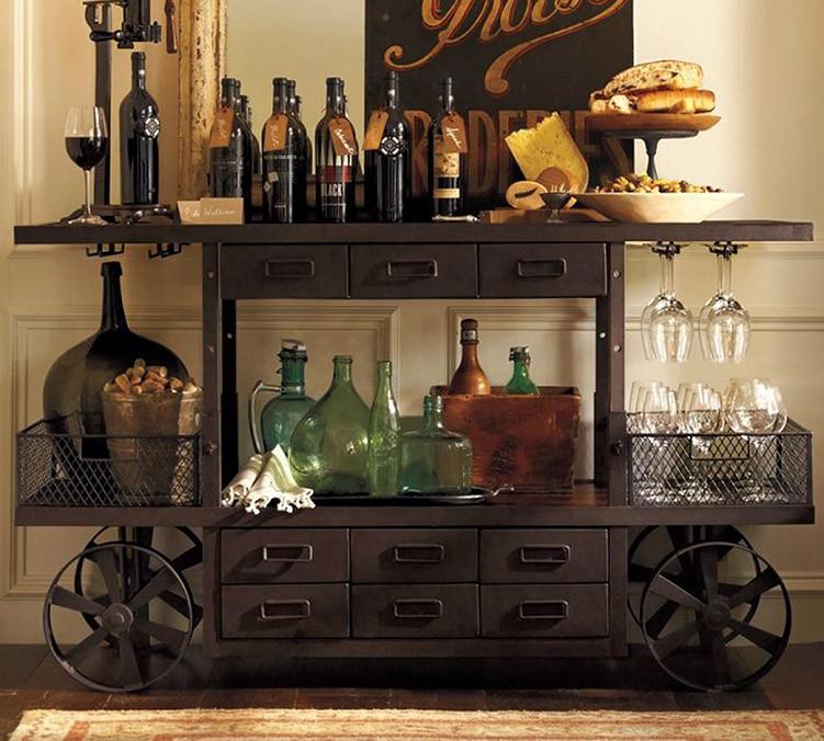 Solid Wood Indiana Caravan Bar