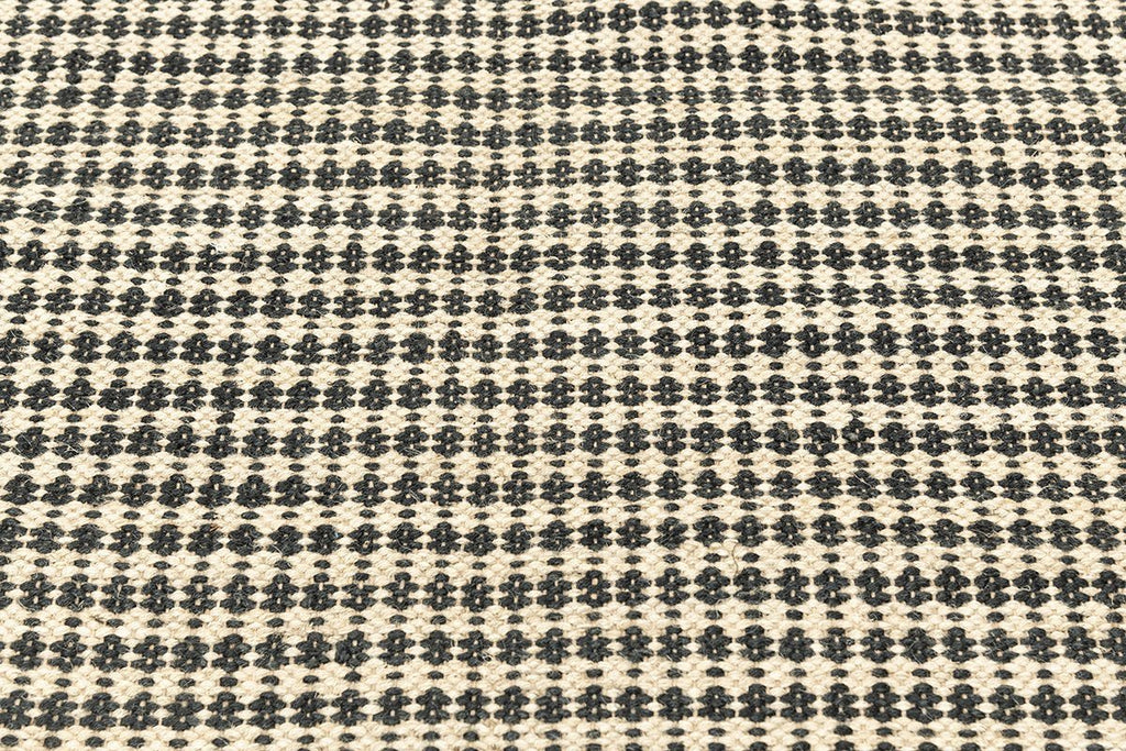 Leela Beige.Black Shuttle Weave Durrie