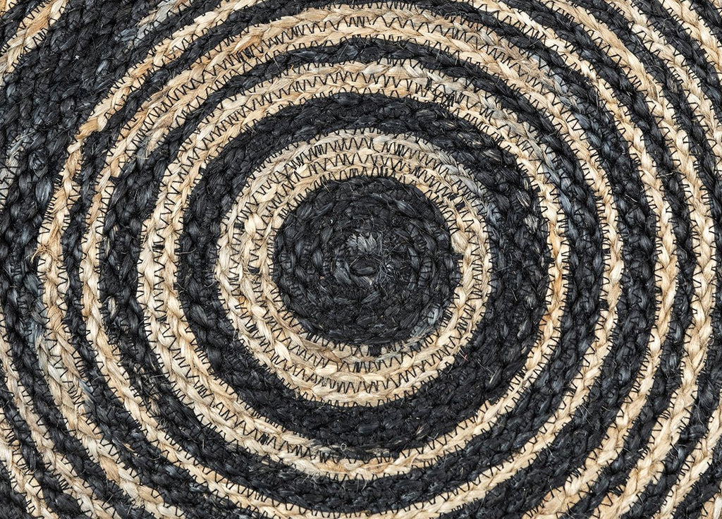 Jasmine Natural/Black Baided Rug Durrie